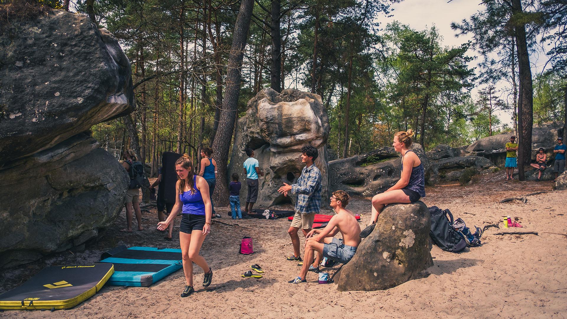 Bouldering action